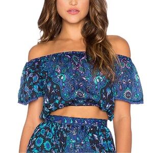 SPELL Kiss The Sky Top original Spell hand-drawn print
Bluejay S crop unicorn